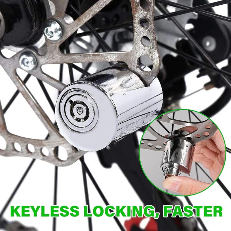 KVAEY 2PCS Motorcycle Disc Brake Lock, Anti Theft Motorbike Safety Brake Disk Lock with Two Keys, Mini Alloy Steel Security Wheel Disc Lock for Electromobile Road Cycle Mountain Bike (1PCS) - Image 4